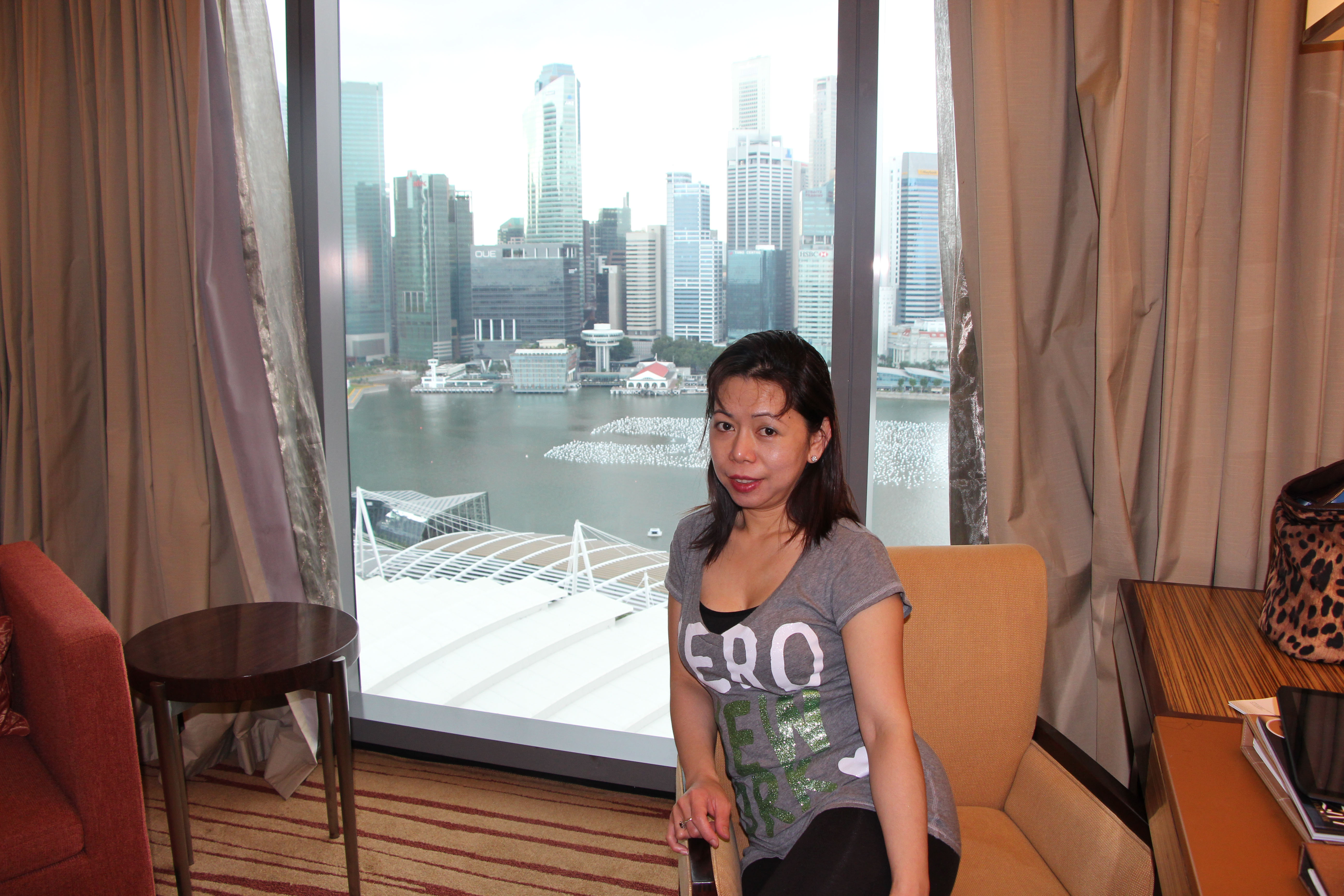 view from marina bay sands at daytime