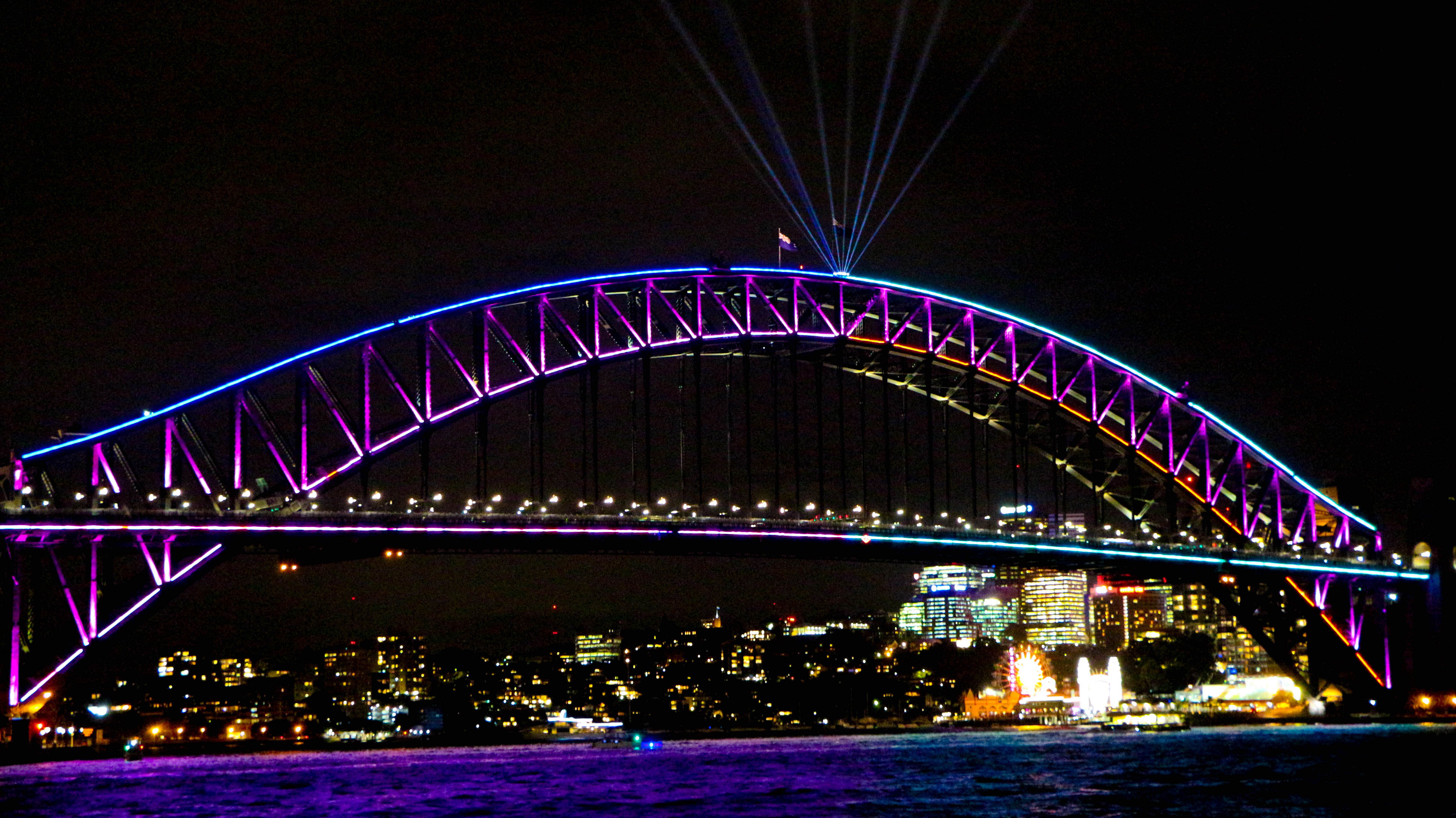 Sydney Harbour Bridge Vivid 2018